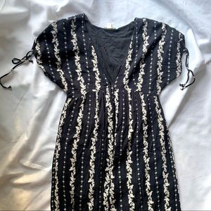 Deep V-Neck Boho Maxi Dress